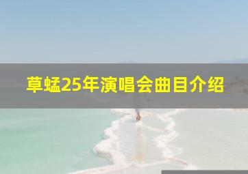 草蜢25年演唱会曲目介绍