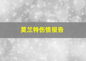 莫兰特伤情报告