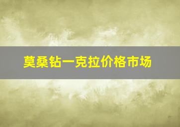 莫桑钻一克拉价格市场