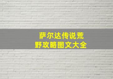 萨尔达传说荒野攻略图文大全