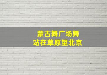 蒙古舞广场舞站在草原望北京