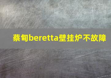 蔡甸beretta壁挂炉不故障