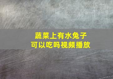 蔬菜上有水兔子可以吃吗视频播放