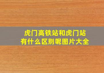 虎门高铁站和虎门站有什么区别呢图片大全