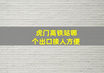 虎门高铁站哪个出口接人方便