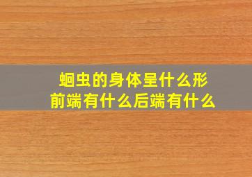 蛔虫的身体呈什么形前端有什么后端有什么