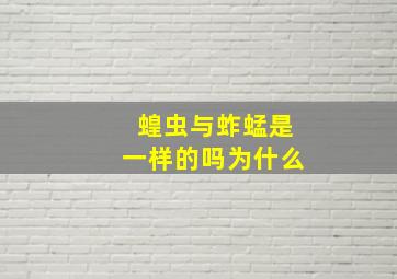 蝗虫与蚱蜢是一样的吗为什么