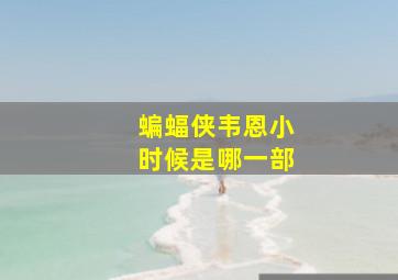 蝙蝠侠韦恩小时候是哪一部