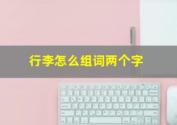 行李怎么组词两个字