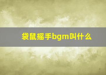 袋鼠摇手bgm叫什么