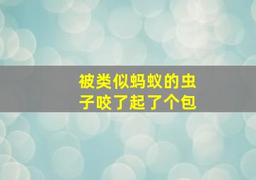 被类似蚂蚁的虫子咬了起了个包