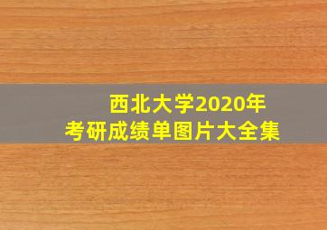 西北大学2020年考研成绩单图片大全集