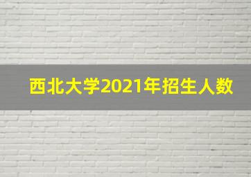 西北大学2021年招生人数