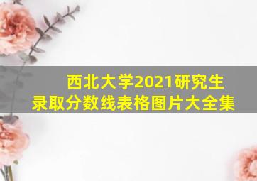 西北大学2021研究生录取分数线表格图片大全集