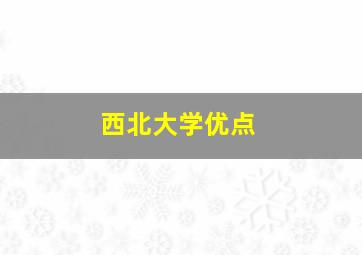 西北大学优点