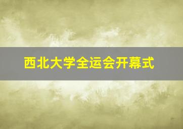 西北大学全运会开幕式