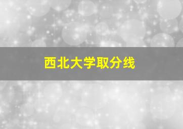 西北大学取分线