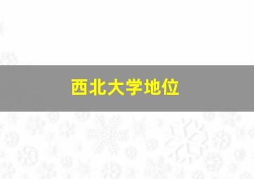 西北大学地位