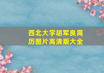 西北大学胡军良简历图片高清版大全