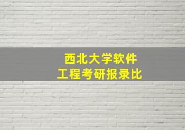 西北大学软件工程考研报录比