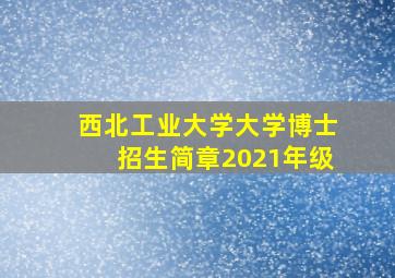 西北工业大学大学博士招生简章2021年级