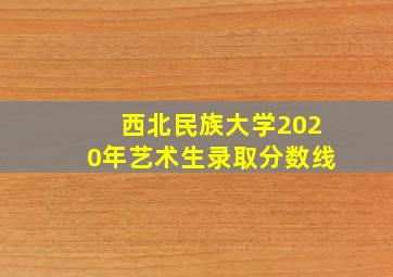 西北民族大学2020年艺术生录取分数线