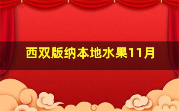 西双版纳本地水果11月