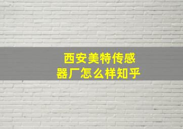 西安美特传感器厂怎么样知乎