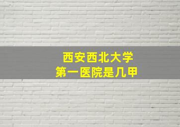 西安西北大学第一医院是几甲