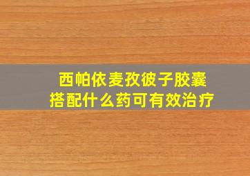 西帕依麦孜彼子胶囊搭配什么药可有效治疗