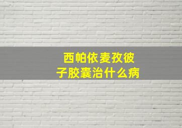 西帕依麦孜彼子胶囊治什么病