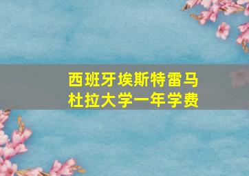 西班牙埃斯特雷马杜拉大学一年学费