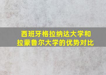 西班牙格拉纳达大学和拉蒙鲁尔大学的优势对比