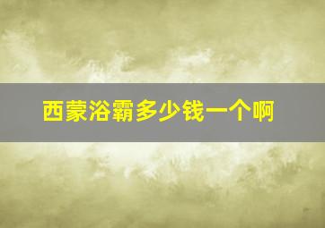 西蒙浴霸多少钱一个啊