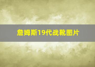 詹姆斯19代战靴图片