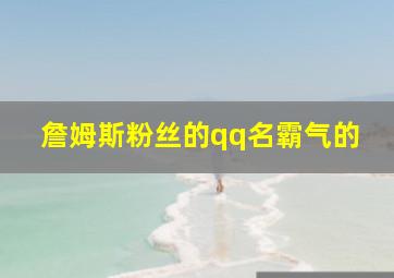 詹姆斯粉丝的qq名霸气的