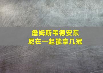 詹姆斯韦德安东尼在一起能拿几冠