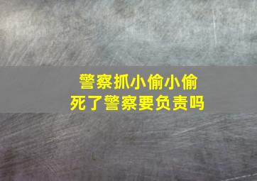 警察抓小偷小偷死了警察要负责吗