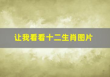 让我看看十二生肖图片