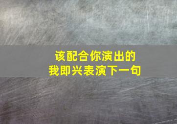 该配合你演出的我即兴表演下一句