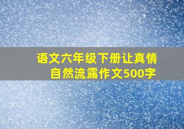 语文六年级下册让真情自然流露作文500字