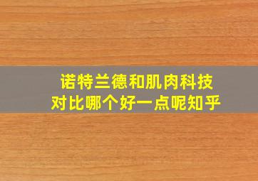 诺特兰德和肌肉科技对比哪个好一点呢知乎