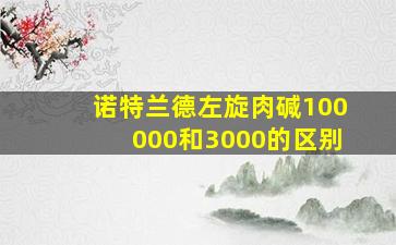 诺特兰德左旋肉碱100000和3000的区别