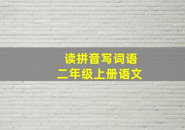 读拼音写词语二年级上册语文