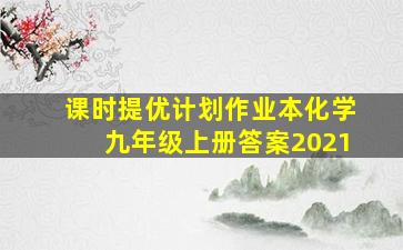 课时提优计划作业本化学九年级上册答案2021