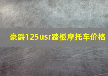 豪爵125usr踏板摩托车价格