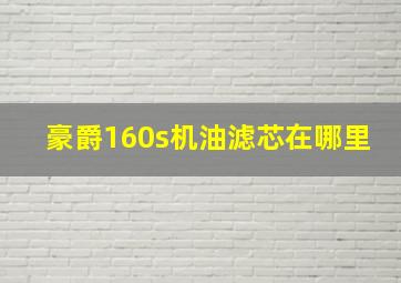 豪爵160s机油滤芯在哪里