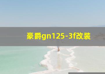 豪爵gn125-3f改装