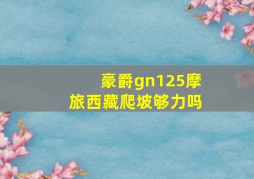 豪爵gn125摩旅西藏爬坡够力吗