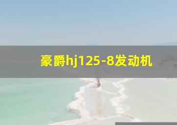 豪爵hj125-8发动机